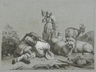 Herde och herdinna med får och get Shepherd-scener (serietitel)