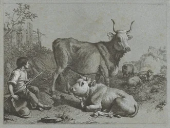 Herdepojke med två oxar och tre får Shepherd-scener (serietitel)