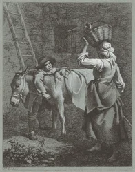 Herdepojke som talar till en bondflicka, 1764.