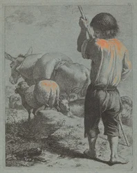 Herde med åsna, får och get, 1759.