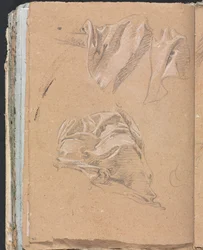 Verona Sketchbook: Draperistudier (sida 90)