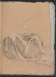 Verona Skissbok: Draperistudie sida 35, 1760.