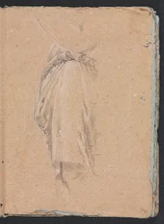 Verona Skissbok: Draperistudie med armbåge sida 5, 1760.