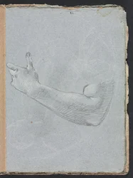 Verona Skissbok: Vänster arm och hand sida 47, 1760.