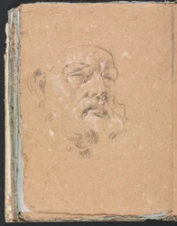 Verona Skissbok: Manligt huvud sida 76, 1760.