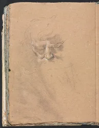 Verona Skissbok: Manligt huvud sida 80, 1760.