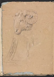 Verona Skissbok: Rams huvud sida 12, 1760.