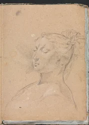 Verona Skissbok: Kvinna med slutna ögon sida 15, 1760.