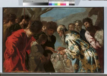 Joseph säljs av sina bröder, ca 1657-58 (olja på duk)