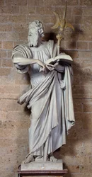 St Thaddeus, marmorskulptur av Francesco Mochi (1580-1654), Museum of Cathedral Works, Orvieto, Italien