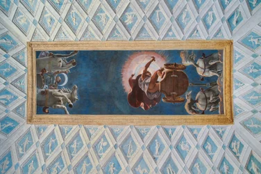 Solens och Månens kammare (Camera del Sole e della Luna): Solens och Månens vagnar körda av Diana och Apollo