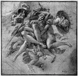 Förslag till Ulyssesgalleriet, Fontainebleau, ca 1540-talet, 1926