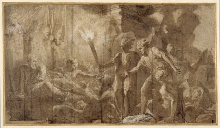 Hercules ligger bredvid Omphale
