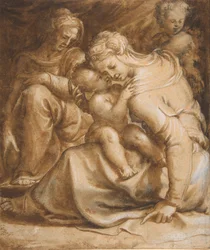 Jungfru och barn med Sankta Anna och Johannes Döparen, ca. 1550.