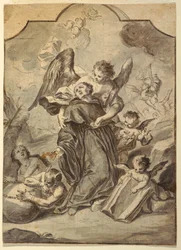 Teckning, Vision av helgonförklarad benediktinmunk, 1776