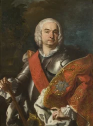 A Knight of the Order of Saint Januarius, c.1740 (olja på duk)