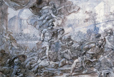 Perseus håller upp huvudet av Medusa, 1700-talet