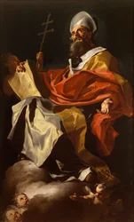 St Athanasius av, Francesco Solimena (1657-1747), från Santa Maria Assunta-katedralen, Neapel