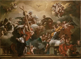 Den heliga treenigheten med den helige Philip Neri i härlighet, c1727-1730
