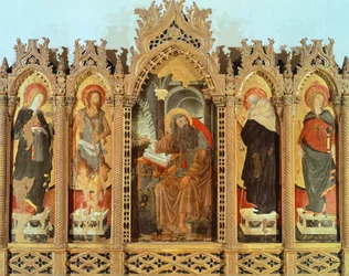 Lazara Polyptych, ca 1452, av Francesco Squarcione (1397-1468), tempera på panel