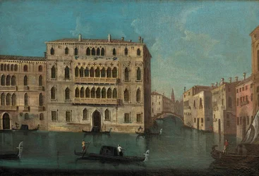 Francesco Tironi Canal Grande och Foscari-palatset