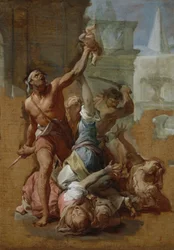 Study for the Massacre of the Innocents, c.1700-10 (olja på duk)