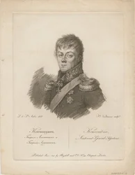Porträtt av greve Pjotr ​​Petrovitj Konovnitsyn 1764-1822, 1813