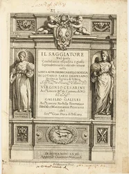 Frontispice av "The Assayer" av Galileo Galilei, 1623