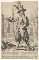 Giovanni Alto Johann Alten, Ioannes Altus står på Quirinal Hill i Rom, med honom...,