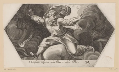 Gud skiljer ljuset från mörkret Målningar i Raphaels Loggia (serietitel) La Sacra Genesi (serietitel)