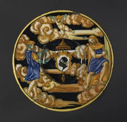Tallrik med familjen Puccis vapen, 1532.