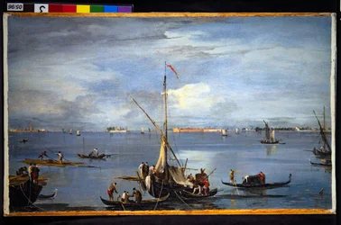 En utsikt i den venetianska lagunen
