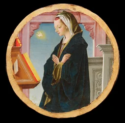 Griffoni Polyptych: Virgin Annunciate, ca 1472-1473.