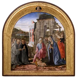 Födelsekyrkan
















 med Sankt Bernhard och Thomas av Aquin















 med san Bernardino och san Tommaso d