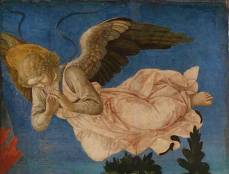 Ängelpanel av Pistoia Santa Trinità altartavla, 1455-1460