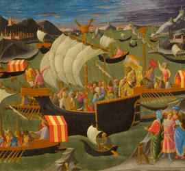 Kung Melchior seglar till det heliga landet, c.1445-50