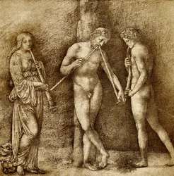 Tre musikskapande figurer