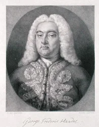 George Frederick Handel (1685-1759) graverad av Frederick Christian Lewis I (1779-1856) 1828 (gravyr)