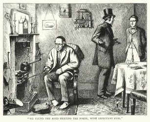 Illustration för stora förväntningar av Charles Dickens (gravyr)