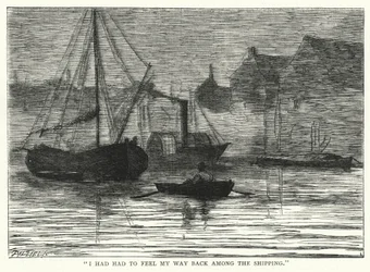 Illustration för stora förväntningar av Charles Dickens (gravyr)