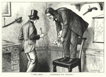 Illustration för stora förväntningar av Charles Dickens (gravyr)
