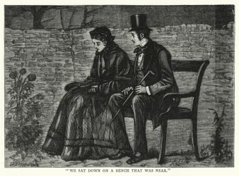 Illustration för stora förväntningar av Charles Dickens (gravyr)