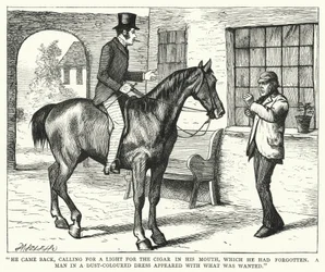 Illustration för stora förväntningar av Charles Dickens (gravyr)