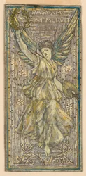 Design för mosaik- eller målat glasfönster till en målares ära ("Palmam Qui Meruit Ferat")