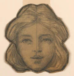 Head of a Woman (projekt för målat glas)