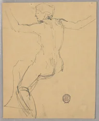 Studie av en naken figur