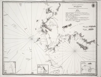 Karta över Boodrooms udde med Karabaghlaöarna och ön Kos nordspets ... av Francis Beaufort F.R.S. ... 1811