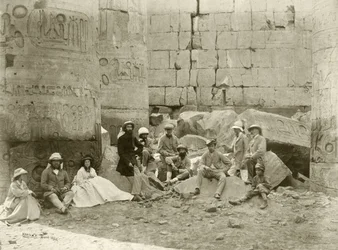 Prince of Wales fest i templet i Karnak, 1862