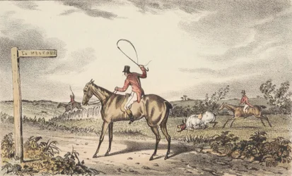 [Rävjakt] Uppsättning av tolv "Turners / Illustrationer / till Nimrod / om jägarnas tillstånd", kompletterande till C. J. Apperleys upplaga från 1834.