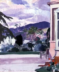 Myrtle Park Cove, Argyll (olja på panel)